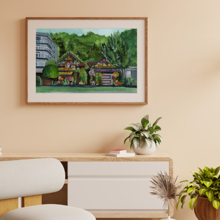 Alki Flower Houses | Fine Art Print