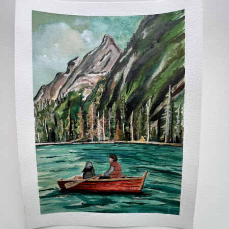Day Trip watercolor painting by Carrie Scroggins – Pacific Northwest artwork