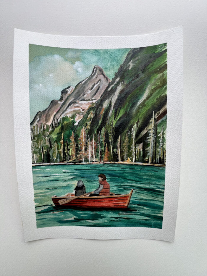 Day Trip watercolor painting by Carrie Scroggins – Pacific Northwest artwork