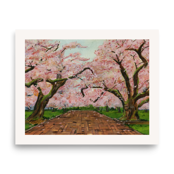 油絵 油彩  絵 絵画【Çherry blossom road】 油絵 油彩 絵 絵画【Çherry blossom road】 Cherry Blossom Tree Oil