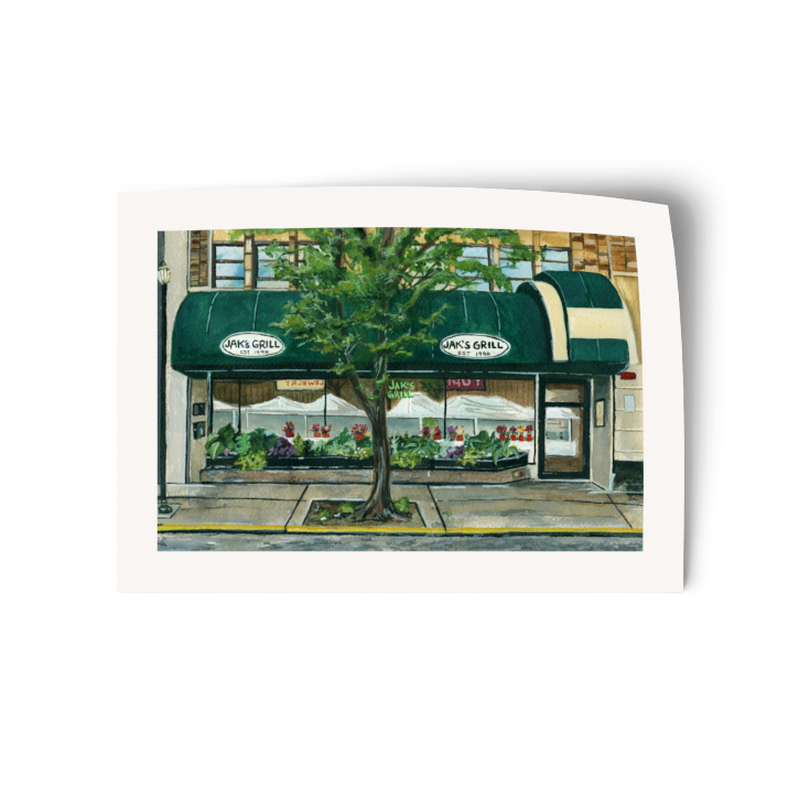 Jak's Grill | Watercolor Vinyl Sticker