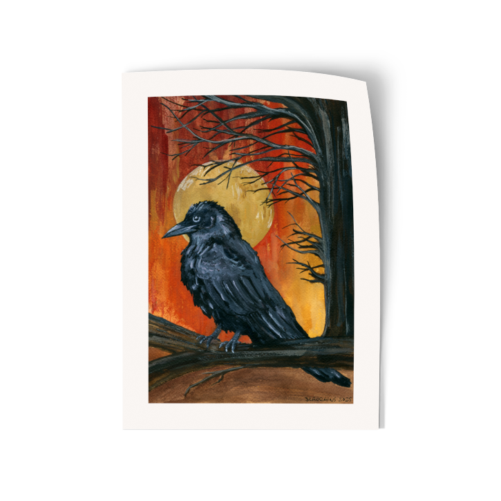 Raven | Watercolor Vinyl Sticker