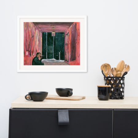 It's Always You Heated Rivalry art print, white frame 16x20