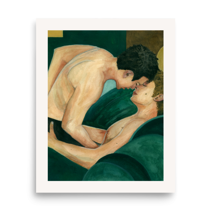 Make Me Heated Rivalry art print — Ilya and Shane watercolor, 8x10 poster